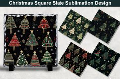 Christmas Tree Square Sublimation Slate Designs Product Image 1