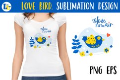 Cute Bird. Love is in the air. clipart| Sublimation design Product Image 1