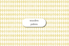 Soft Yellow Harlequin Diamond Seamless Vintage Pattern Print Product Image 1