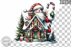 Christmas Santa Sublimation - Clipart PNG Design Product Image 1