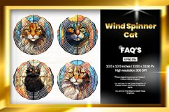 Cat Wind Spinner Sublimation - 04 Variations Product Image 1