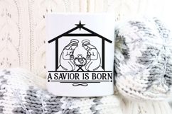 A Savior Is Born Svg, Christian Christmas Svg, Nativity Svg. Product Image 10