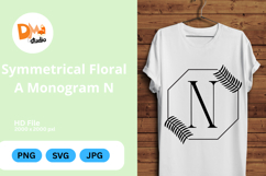 Symmetrical Floral Monogram Product Image 1