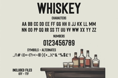 Whiskey Font | Vintage Font | Bold Sans Serif Display Font Product Image 6