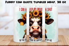 Funny Cow Skinny Tumbler Wrap Humorous Sayings PNG 20 oz. Product Image 1
