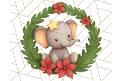 Safari Christmas PNG Clipart, Cute Jungle Animal Art Product Image 2