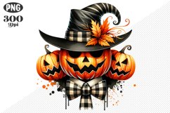 Halloween Pumpkins Sublimation - Clipart PNG Design Product Image 1