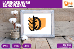 Lavender Aura Boho Floral Monogram Product Image 1