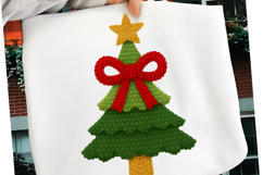 Patchwork Yarn Crochet Christmas Tree PNG, Christmas Tree Product Image 4