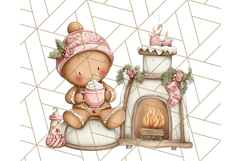 Gingerbread People Clipart, Cute Cookie PNG Illustrations Product Image 2