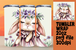 CUSTOM 20oz Tumbler Artwork for DIY Projects , Cute Bunny Product Image 1