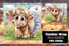 TRENDY 20oz Sublimation Tumbler , Cute Cow Product Image 1
