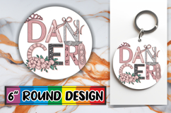 Sweet Keychain Circle Sublimation, Profession Product Image 1