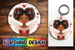 Sweetheart Serenade: Watercolor Sublimation Coaster Product Image 1