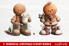 Whimsical Christmas Clipart | Cute Festive Holiday PNG Product Image 1