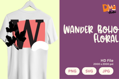 Wander Boho Floral Monogram Product Image 1