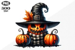 Halloween Pumpkins Sublimation - Clipart PNG Design Product Image 1