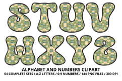 Retro Groovy Alphabet PNG 70s Numbers &amp; Letters 300 DPI Product Image 4
