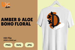 Amber &amp; Aloe Boho Floral Monogram Product Image 1