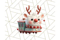 Christmas Train Ride PNG Clipart with Yeti and Elves Product Image 2