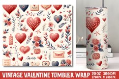 Vintage Valentines Day Tumbler Wrap Product Image 1