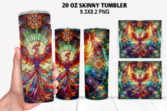 Skinny Tumbler 20oz Wrap Design, Summer Tumble PNG Design Product Image 1