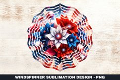 Flowers Wind Spinner Sublimation Design Product Image 1