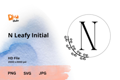 Leafy Initial Monogram - Nature Inspired Letters Product Image 1