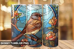 Stained Glass Sparrow PNG Tumbler Design Product Image 1