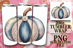 GIFT OF RADIANCE 20oz TUMBLER WRAP, Pumpkin Watercolor Product Image 1