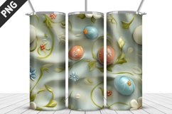 3D Easter Flower Sublimation| Bunny Tumbler Wrap Design Product Image 3