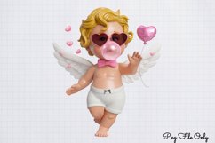 Retro Valentine Day Clipart PNG Product Image 1