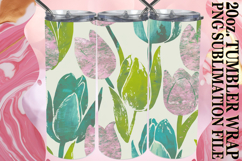 Uplifting Sublimation 20oz tumbler wrap, Flower Pattern Product Image 1