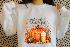 Fall Aesthetic Clipart | Just a Girl Who Loves Fall PNG Product Image 1