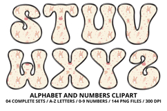 Baby Girl Alphabet PNG Cute Baby Letters &amp; Numbers 300 DPI Product Image 4