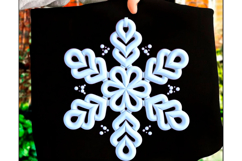 Crochet Snowflake, Faux Yarn Christmas Product Image 1