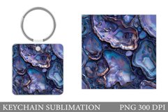 Seashell Texture Keychain. 3D Abstract Keychain Design Product Image 1