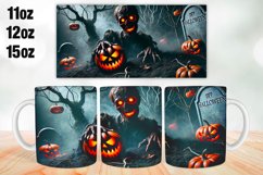 Halloween Pumpkins Mug Wrap Sublimation 11oz, 12oz, 15oz Product Image 1