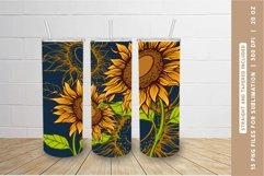 Sunflower Tumbler Wrap, Sunflower Skinny Tumbler Sublimation