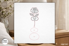 Standing Flower Rose Laser Cut | Glowforge | SVG Product Image 2