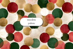Christmas Confetti Polka Dot Seamless Pattern, Holiday Print Product Image 1