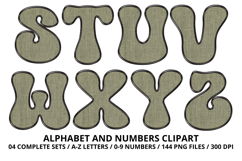 Rustic Burlap Alphabet PNG Farmhouse Letters 300 DPI Product Image 4