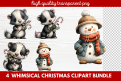 Whimsical Christmas Clipart | Cute Festive Holiday PNG Product Image 1