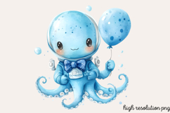 Pastel Cute Mermaid Watercolor Clipart Bundle PNG Product Image 2