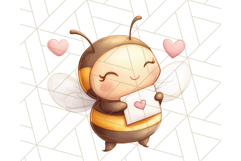 Adorable Bee Clipart PNG, Kawaii Bumblebee Illustrations Product Image 2