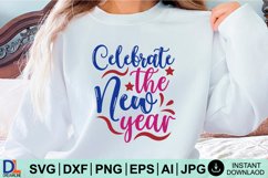 Happy New Year SVG Design, New Year SVG, New Year design Product Image 1