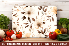 Watercolor Brown Flowers Cutting Board | Cutting Board png Product Image 1