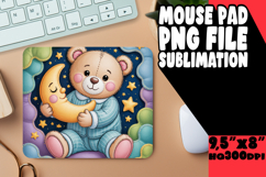 Radiant Mouse Mat PNG Style, Cute Bear Product Image 1