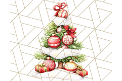 Vintage Christmas Clipart PNG, Cute Animals Holiday Elements Product Image 2