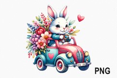 Easter Day Bunny Sublimation - Easter Day Clipart PNG Design Product Image 1
